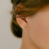 K18/Pt Oval Coloredstone