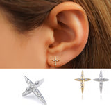 K18/Pt Diamond Cross