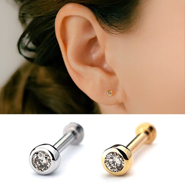 引っかからない・つけっぱなしピアス │K18/Pt ダイヤモンド 失