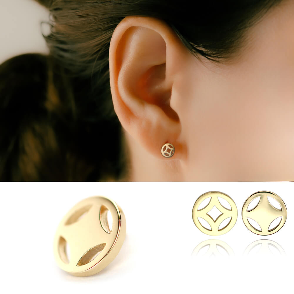 K10 七宝デザインの軟骨ピアス・ボディピアス │ 16G/14G対応 – PICOLLET