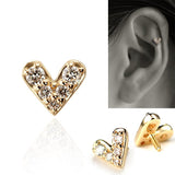 かわいいハートの軟骨ピアス