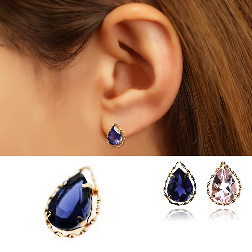 アイオライト モルガナイト ジュエリー軟骨ピアス – PICOLLET