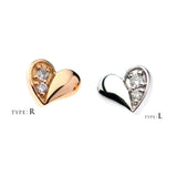 かわいいハートのピアス片方売り