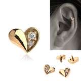 オトナ可愛いハートのピアス