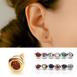 K18/Pt Birth Stone Dot XS