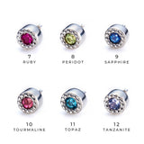 K18/Pt Birth Stone Mil