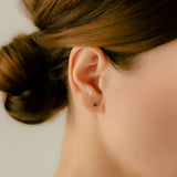 K18/Pt Dark Blue Tourmaline