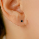 K18/Pt Dark Blue Tourmaline