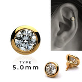 K18/Pt Diamond Bezel