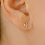 K18/Pt Diamond Bezel