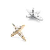 K18/Pt Diamond Cross