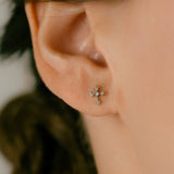 K18/Pt Diamond Cross