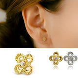 K18/Pt Diamond Flower