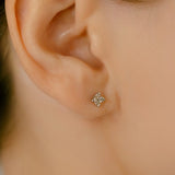 K18/Pt Diamond Flower