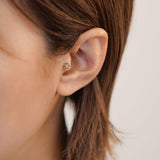 18金フラワートラガスピアス