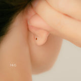 K18/Pt Labret Stud 14G/16G