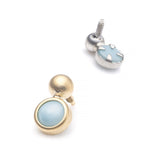 可愛いラリマーボディピアス