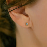 K18/Pt Oval Coloredstone