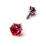 レッドスピネルピアス