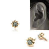 ラフトリートブルーダイヤモンドボディピアス