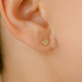 K18/Pt Diamond Flower