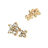 K10 Topaz&Diamond Flower - picollet