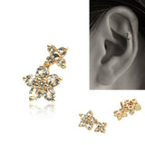 K10 Topaz&Diamond Flower - picollet