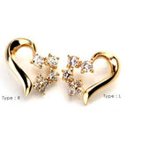 K10 Topaz&Diamond Heart - picollet