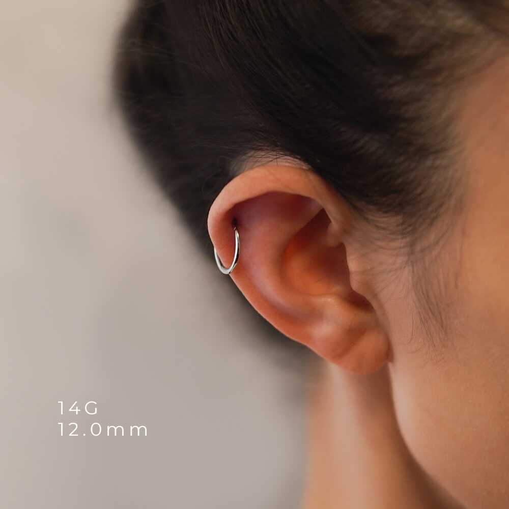 No-Snag Hoop Earrings｜K18 Gold/Platinum Segment Ring 14G/16G