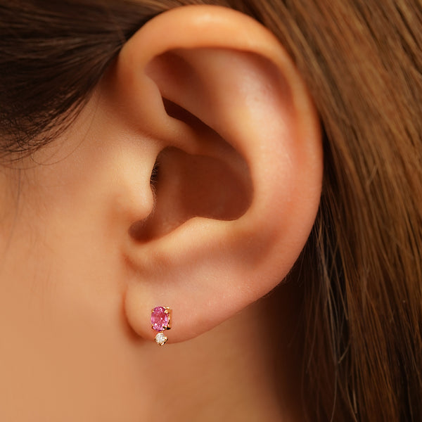 K18pg Pink Sapphire Oval