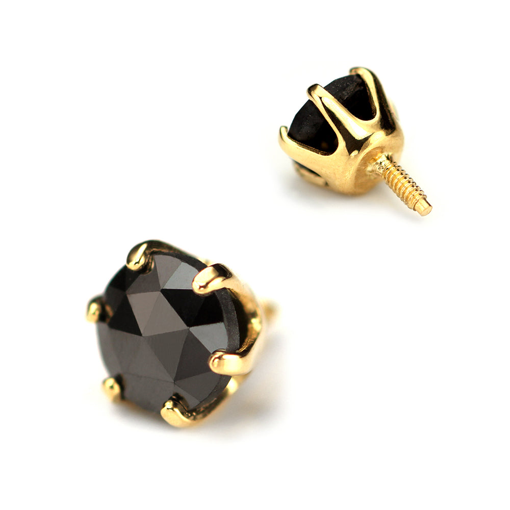 ブラックダイヤモンドピアス K18 BlackDiamond