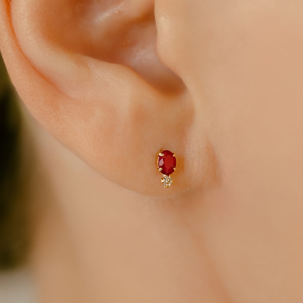 K18 天然カラーストーン 軟骨ピアス – PICOLLET