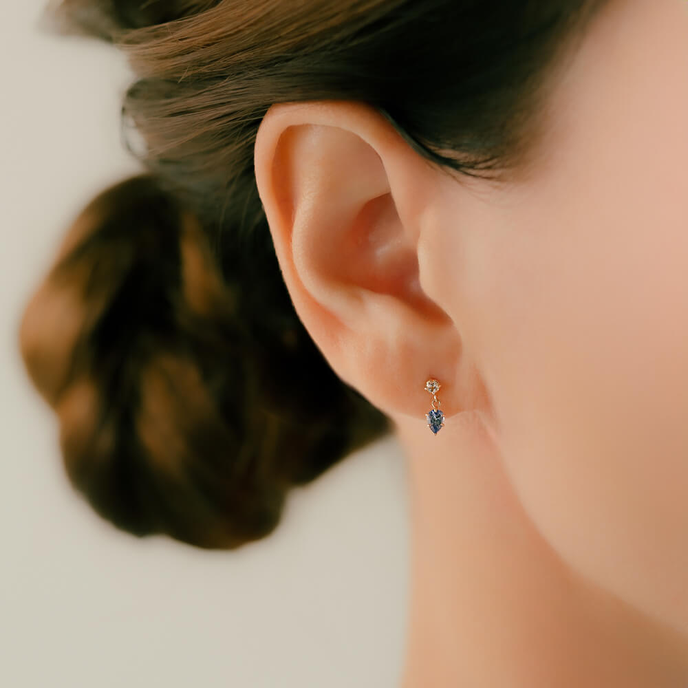 K10金タンザナイト&トパーズ 軟骨ピアス・ボディピアス – PICOLLET