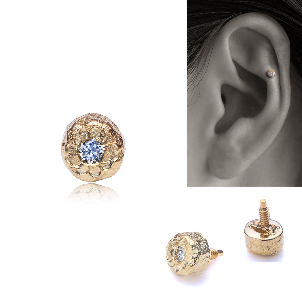 K10 ダイヤモンド ボディピアスパーツ │ トラガス アウターコンク