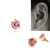 K18/Pt Padparadscha Sapphire