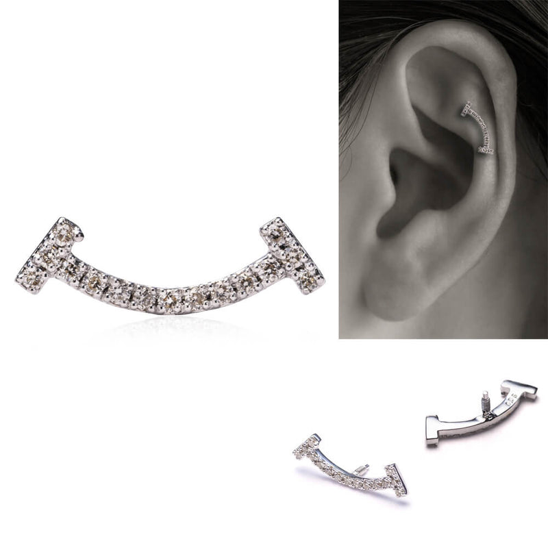 ティースマイルデザイン 軟骨ピアス・ボディピアス│K18 プラチナ