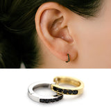 K18 Black Diamond Hoop