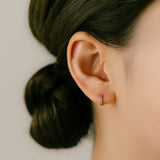 K18 Black Diamond Hoop