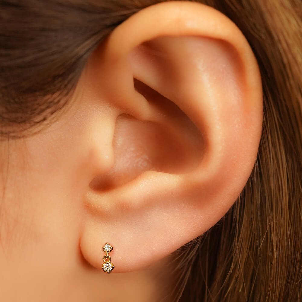 picollet 軟骨ピアス ラブレットスタッド 18金 14G 8mm 未使用 軟骨