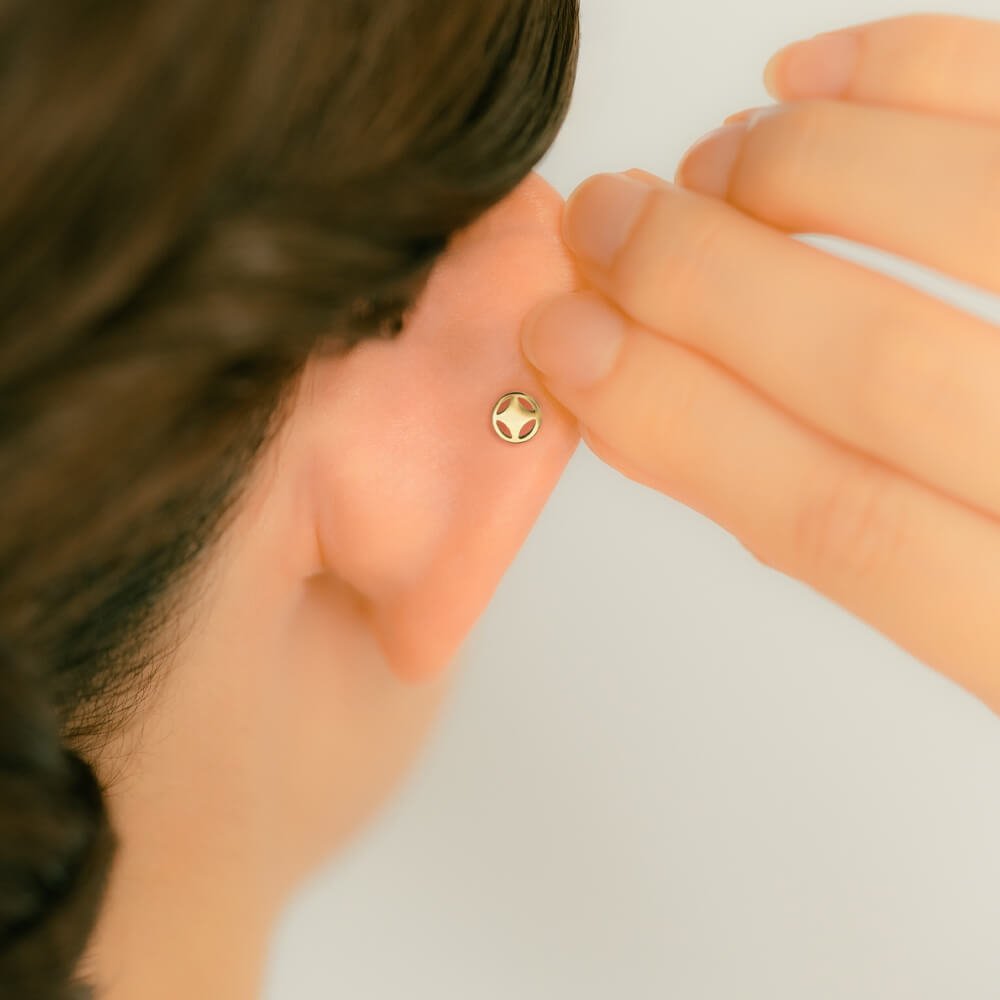 K10 七宝デザインの軟骨ピアス・ボディピアス │ 16G/14G対応 – PICOLLET