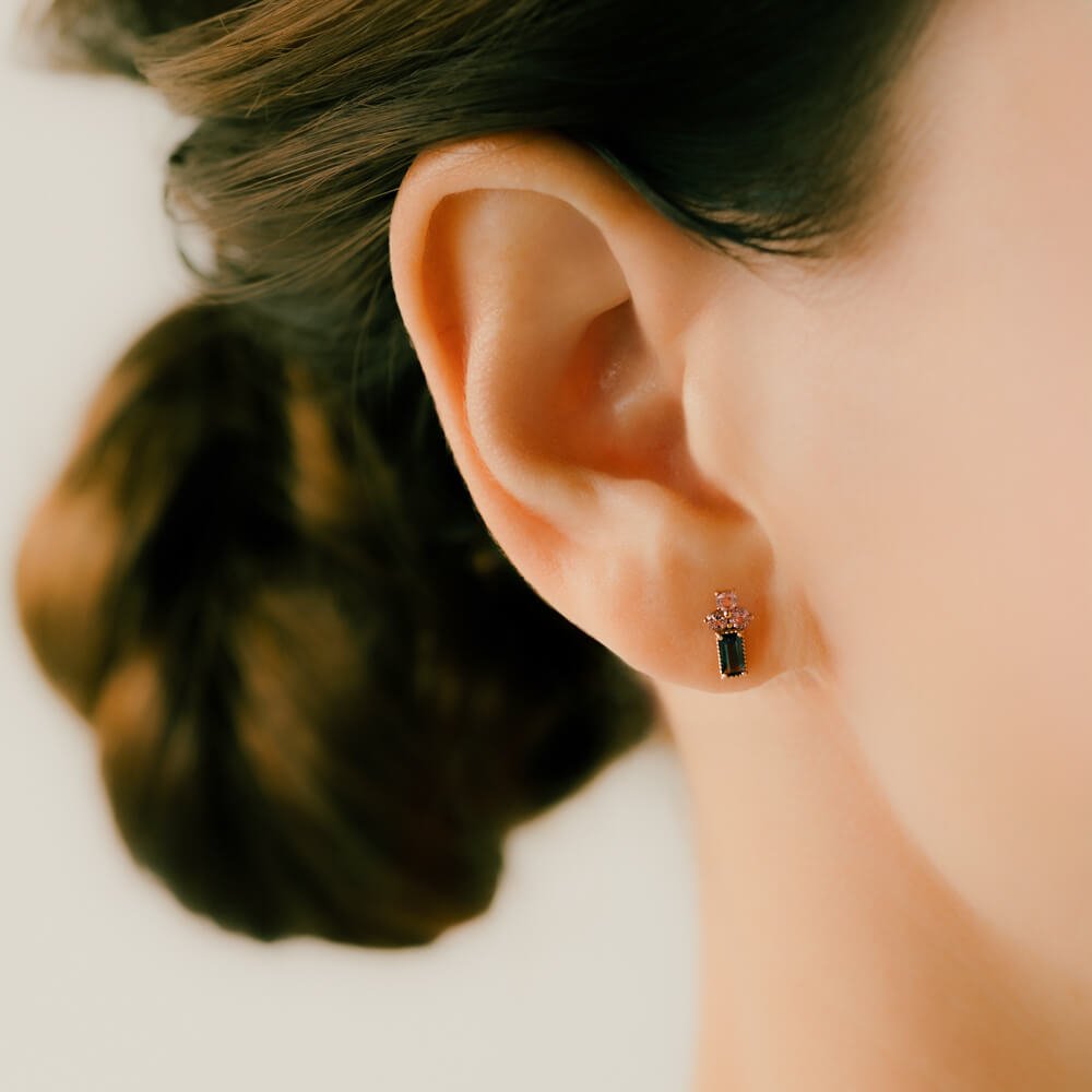 K10 アイオライト ホワイトトパーズ ピアス ボディピアス │ 14G・16G