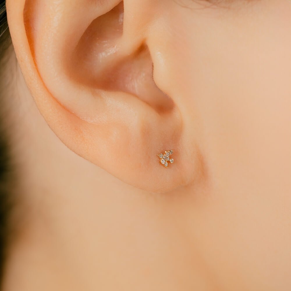 【BIMBA Y LOLA】豹ピアス Gold and black panther hoop earrings