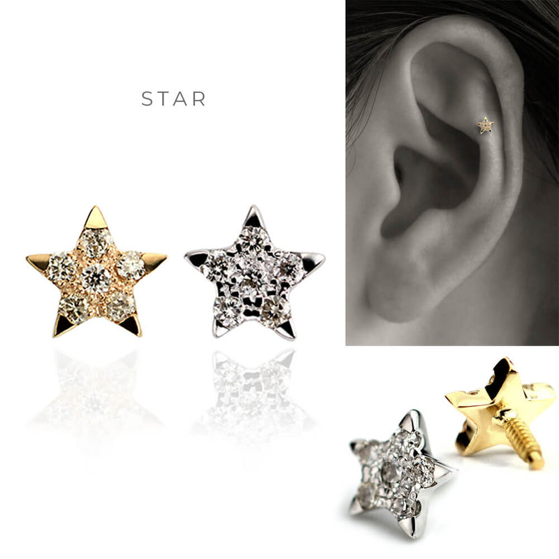 PICOLLET K10サファイア ピアスパーツ Small Body Piercings | Subtle, Simple Styles for Work & Office