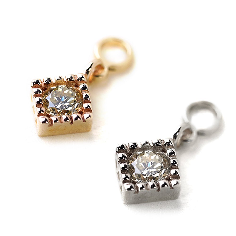 【美品】Cloche K10ダイヤモンド0.19ctピアス 美品】Cloche K10ダイヤモンド0.19ctピアス 美品】Cloche K10