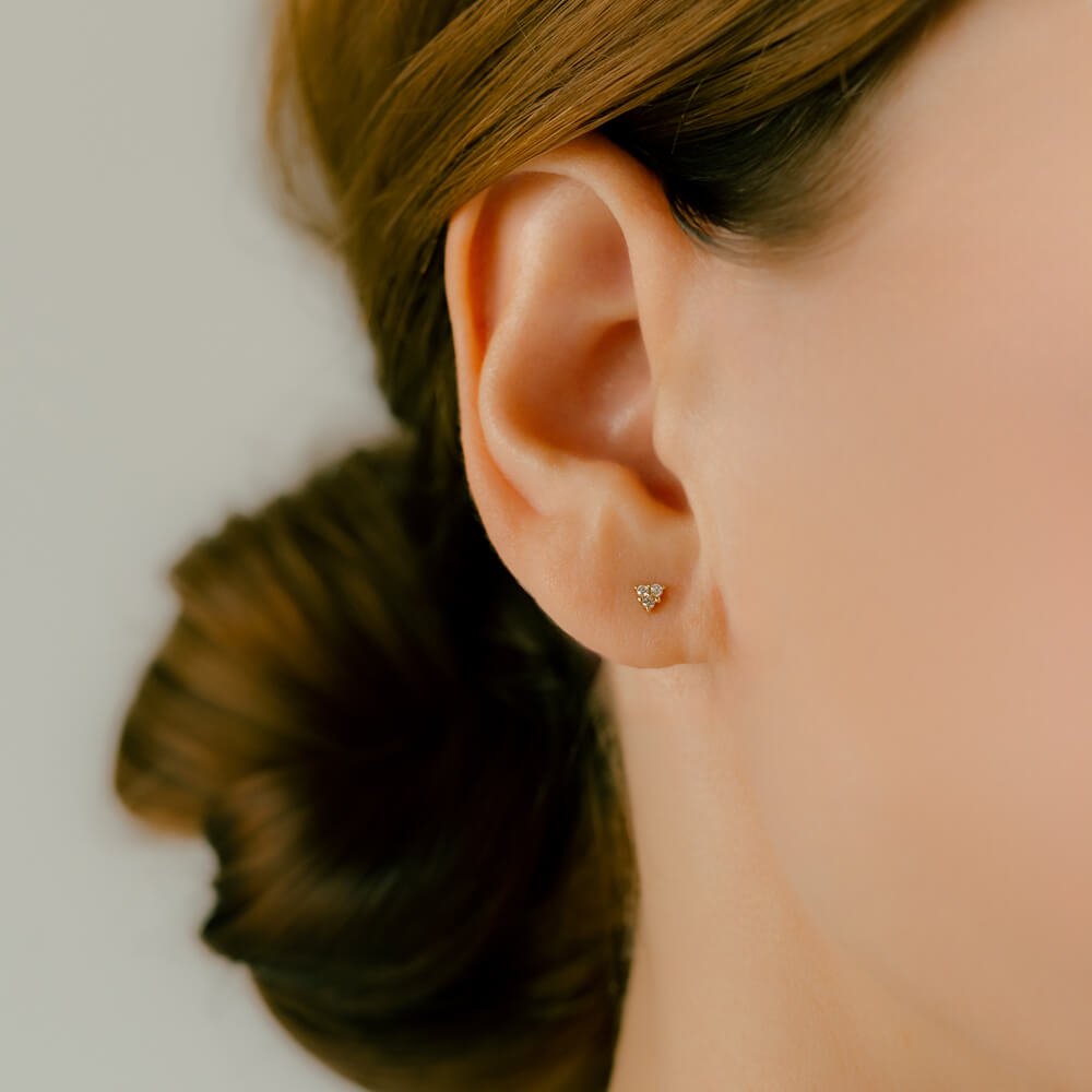 K10ダイヤモンド 軟骨ピアス・ボディピアス パーツ │ 16G/14G