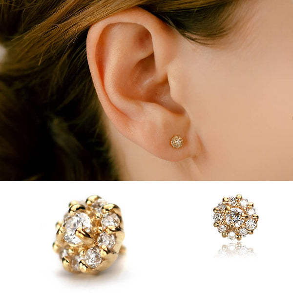 K18 Diamond Flower