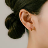 K18 Black Diamond Hoop