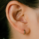 K18 Black Diamond Hoop