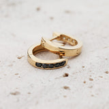 K18 Black Diamond Hoop