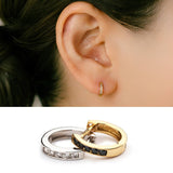 K18 Black Diamond Hoop